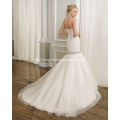 Ball Gown Floor-length Beading Ruffled Wedding Dress